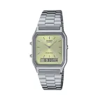 Reloj Analógico-Digital Casio Vintage Verde-Dorado en Acero