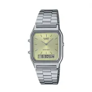 Reloj Analógico-Digital Casio Vintage Verde-Dorado en Acero