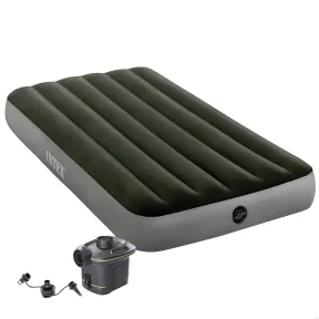Colchón Hinchable Intex con Fiber-Tech y Hinchador Eléctrico 99x191x25