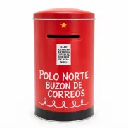 Buzón de Navidad rojo de metal para decoración - Gerimport