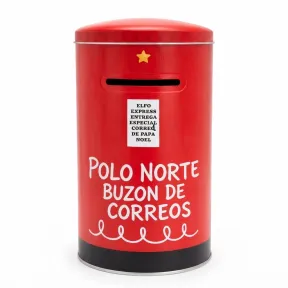 Buzón de Navidad rojo de metal para decoración - Gerimport