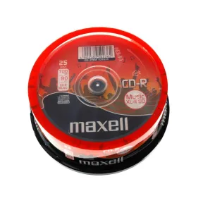 Maxell Music XL-II 80 CD-R, 25 unidades en tarrina