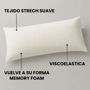 Almohada Viscoelástica 105 cm - 100% Viscoelástica y Adaptable