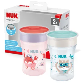 Vaso antiderrame NUK Magic Cup cangrejo morado 2 unidades
