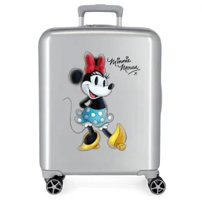 Maleta de Cabina Gris Minnie Joyful 40x55x20 cms