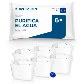 Filtros de Agua de Carbón Activo Wessper - Pack de 6 Reacondicionados