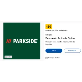 5 € de Descuento en Parkside: ¡Cupón Lidl Online!