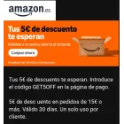 Descuento de 5€ en compras superiores a 15€