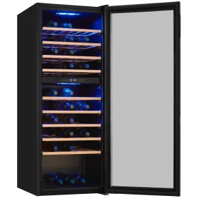 Vinoteca de 78 Botellas 194L Negro, Temperatura 5-20°C