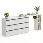 Cómoda de Dormitorio SONGMICS con 6 Cajones, 153 cm