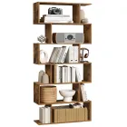 Estantería Rústica de 6 Niveles para Libros y Almacenaje
