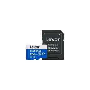 Tarjeta MicroSD 256GB Lexar Blue Plus con adaptador UHS-I