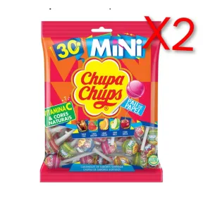 Bolsa de Chupa Chups Mini, Variedad de Sabores, 30 uds