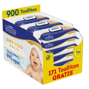 Toallitas Suaves para Bebé Dodot Pure Aqua, 900 Unidades