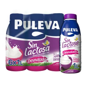 Leche Desnatada Sin Lactosa Puleva - Pack 6 x 1L