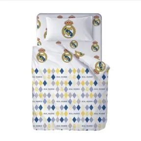 Sábanas Real Madrid CF - Diseño Escudo Centrado 90cm/105cm
