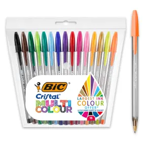 Pack de 45 Bolígrafos BIC Cristal Multicolour de Punta Ancha