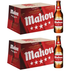 48 Botellines de Mahou 5 Estrellas en 2 Packs de 24