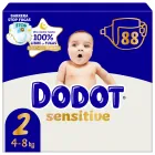Pañales Dodot Sensitive Talla 2, 88 unidades para 4-8 kg
