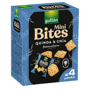 Gullón Mini Bites Quinoa y Chía 160g - Galletas Saludables