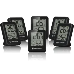 Termómetros Higrómetros Digitales BRESSER Temeo Hygro - Pack de 6