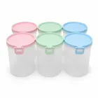 Bote Hermético de Plástico 900ml en Colores Pastel (6 unidades)