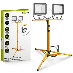 Foco LED Telescópico 49984 para Construcción Doble Cabezal