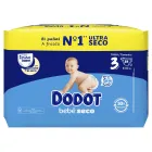 Pañales Dodot Bebé Seco, 168 unidades a 0,15€ cada uno