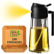 Pulverizador 2 en 1 con 100 Papeles y 8 Etiquetas para Air Fryer