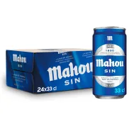 Pack de 24 Latas de Cerveza Lager Sin Alcohol Mahou Sin