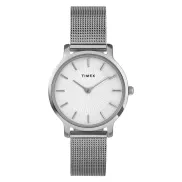 Reloj para mujer Timex Transcend con esfera plateada, 34 mm.