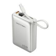 Mini Power Bank 20000 mAh 45W con Cable USB-C Integrado