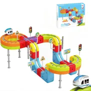 Juego de Tren Eléctrico DIY 70 Piezas para Niños 3-12 Años