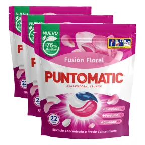 Cápsulas Quitamanchas Florales PUNTOMATIC para Lavadora, 66 Lavados