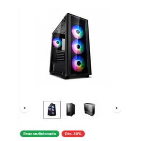 CajaTorre Matrexx 50 DeepCool Reacondicionado Cristal Templado