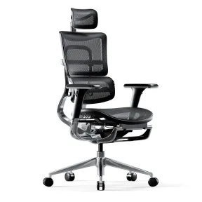 Silla Ergonómica Diablo V-Master Negra de Malla y Cuero