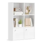 Librería Blanca Nube de 3 Niveles para Sala y Estudio