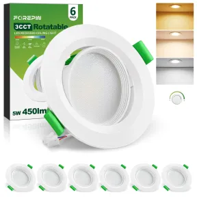 Downlight LED Regulable Empotrable 5W para Techo