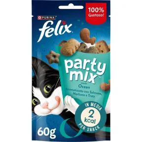 Snack para Gato Felix Party Mix Ocean, 8 Bolsas de 60 g