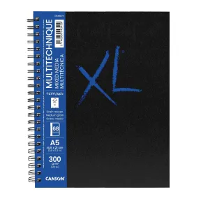 Cuaderno Espiral Canson XL A5, Papel Multitécnica 300gsm