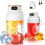 Batidora Portátil Recargable 1200ML con Pantalla Digital