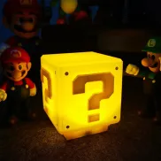 Luces nocturnas 3D en forma de cubo, lámpara ladrillo Gobesty