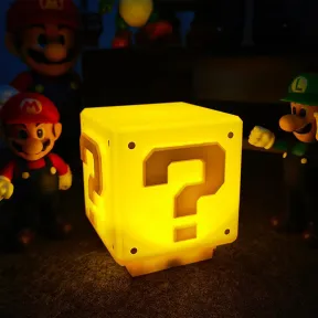 Luces nocturnas 3D en forma de cubo, lámpara ladrillo Gobesty