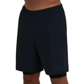 Pantalón Corto Deportivo Hombre con Mallas y Bolsillos