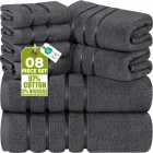 Toallas de baño Utopia Pack de 8 en gris