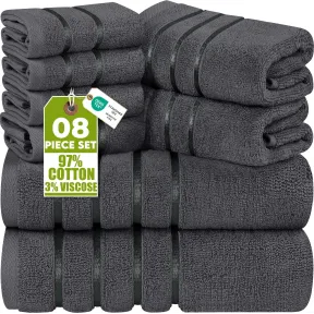 Toallas de baño Utopia Pack de 8 en gris