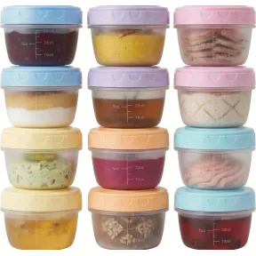 12 latas apilables de congelación reutilizables de 80 ml