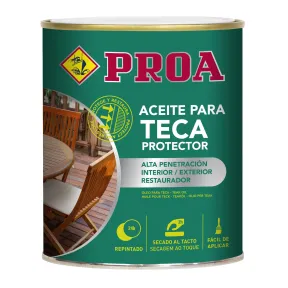 Aceite PROA para Teca: Renueva y protege tus muebles