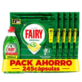 Fairy 245 cápsulas Máquina + 350ml Lavavajillas Mano