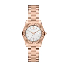 Reloj de Acero Inoxidable Oro Rosa 32MM Emporio Armani Mujer